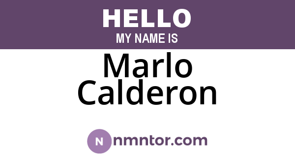 Marlo Calderon