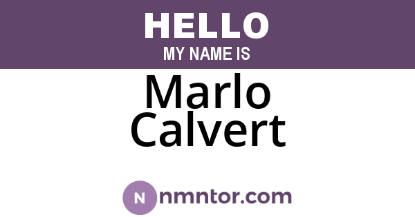 Marlo Calvert