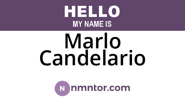 Marlo Candelario