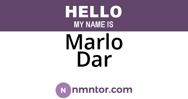 Marlo Dar