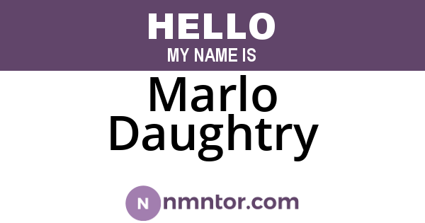 Marlo Daughtry