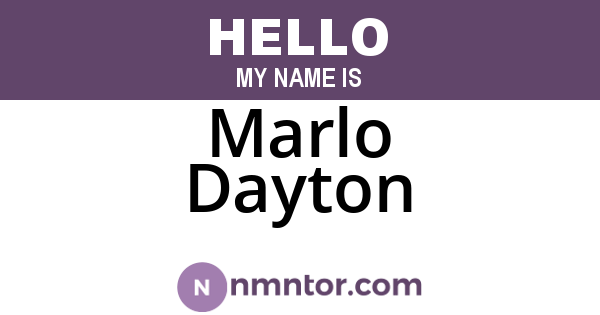 Marlo Dayton