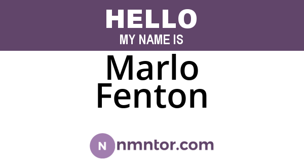 Marlo Fenton