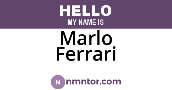 Marlo Ferrari