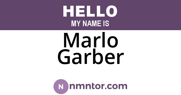 Marlo Garber