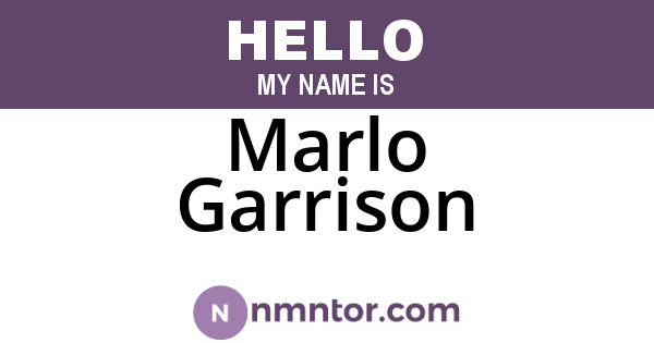 Marlo Garrison