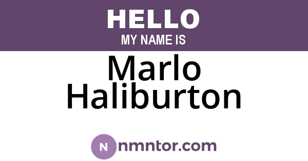 Marlo Haliburton
