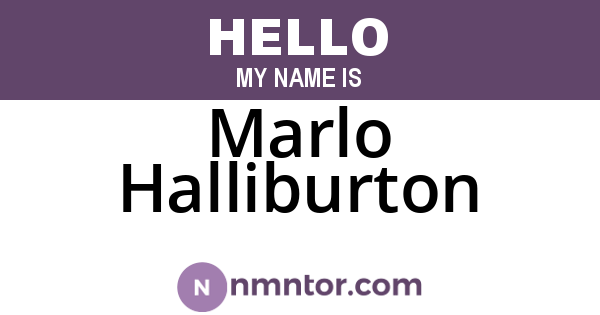 Marlo Halliburton