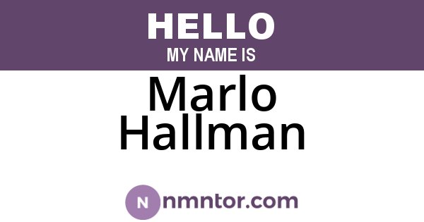 Marlo Hallman