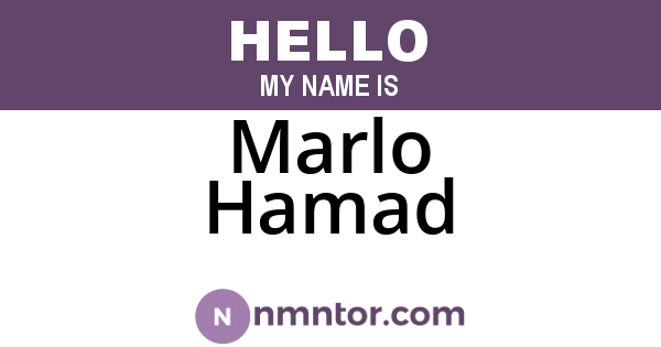 Marlo Hamad