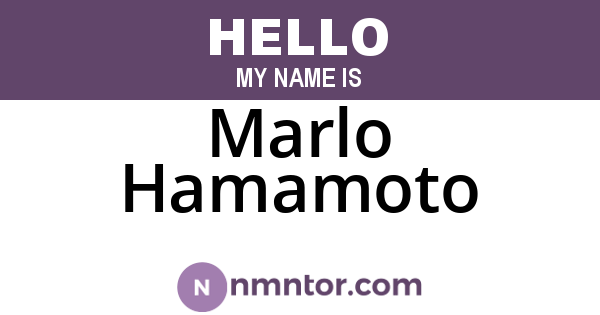 Marlo Hamamoto