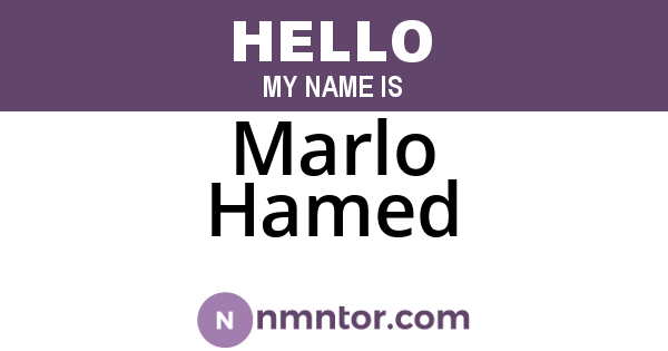 Marlo Hamed