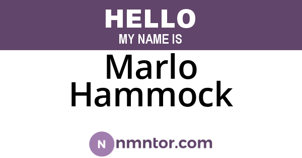 Marlo Hammock
