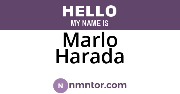 Marlo Harada