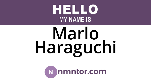 Marlo Haraguchi