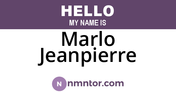 Marlo Jeanpierre