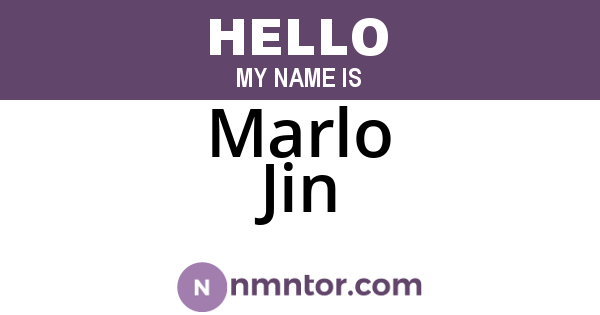 Marlo Jin