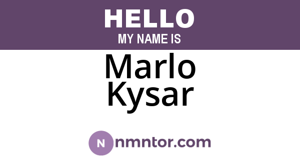 Marlo Kysar