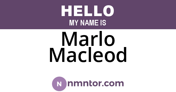 Marlo Macleod