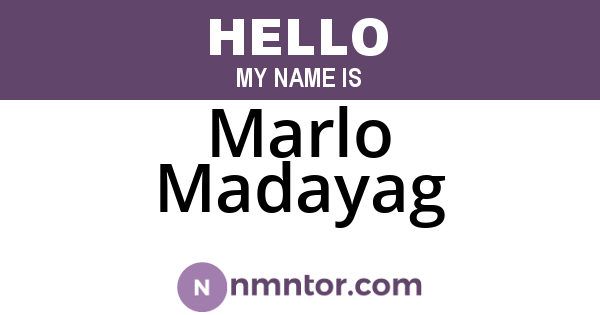 Marlo Madayag