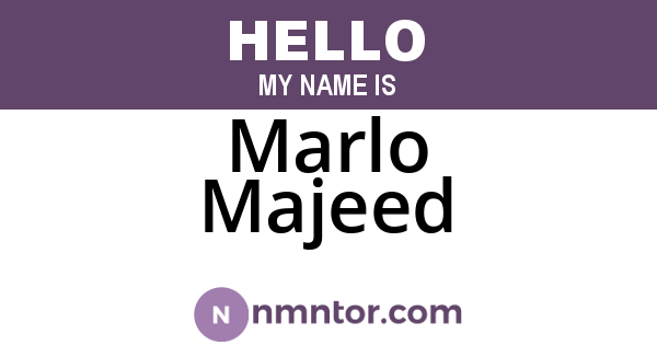 Marlo Majeed