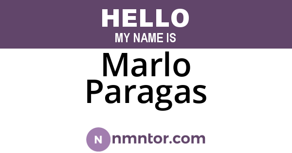 Marlo Paragas