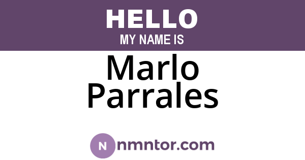 Marlo Parrales