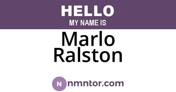 Marlo Ralston