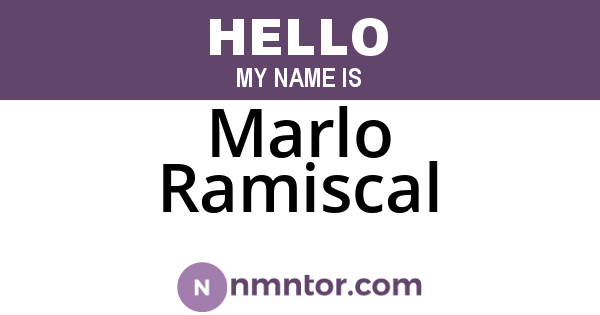 Marlo Ramiscal