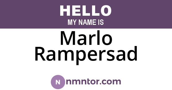 Marlo Rampersad