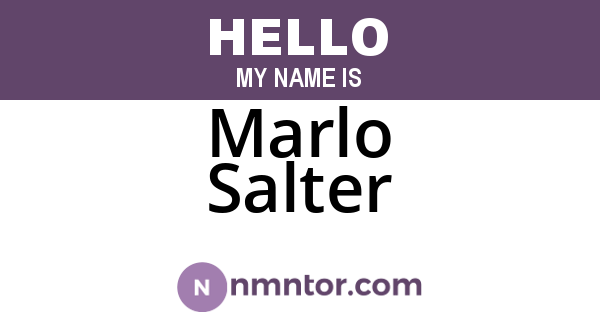 Marlo Salter