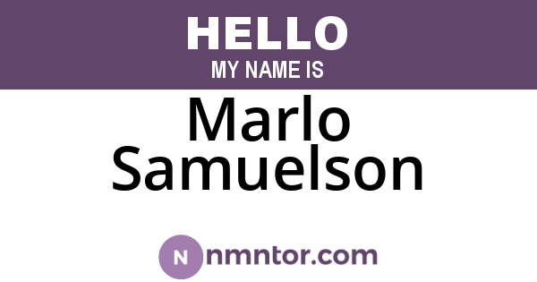 Marlo Samuelson