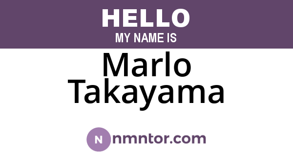 Marlo Takayama