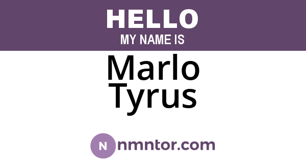Marlo Tyrus