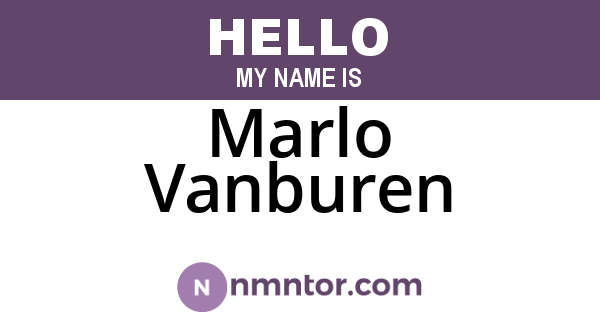 Marlo Vanburen