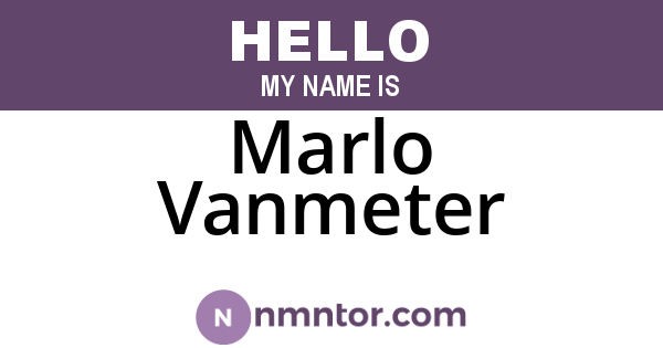 Marlo Vanmeter