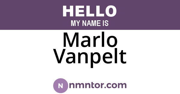 Marlo Vanpelt