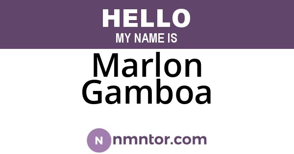 Marlon Gamboa
