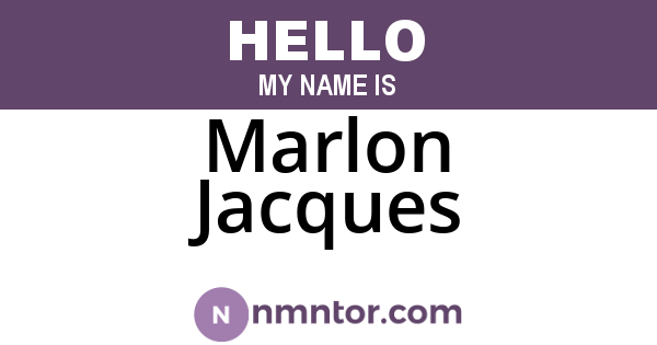 Marlon Jacques