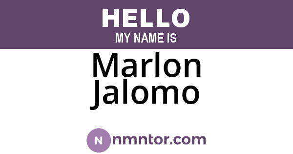 Marlon Jalomo