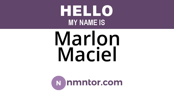 Marlon Maciel