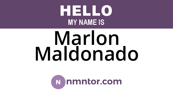 Marlon Maldonado