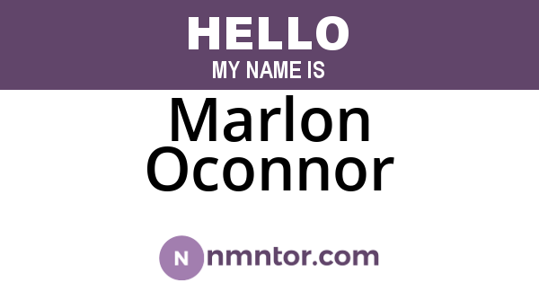 Marlon Oconnor