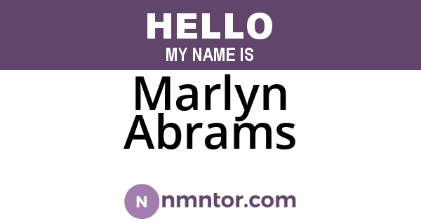 Marlyn Abrams
