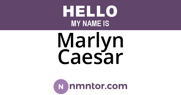 Marlyn Caesar