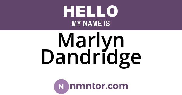 Marlyn Dandridge