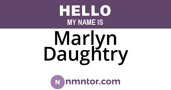 Marlyn Daughtry