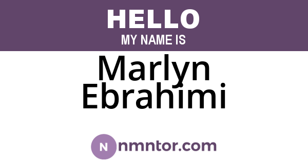 Marlyn Ebrahimi