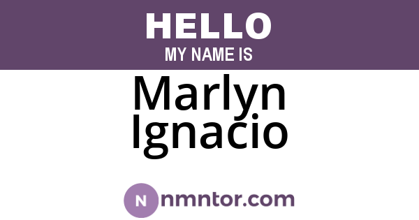 Marlyn Ignacio