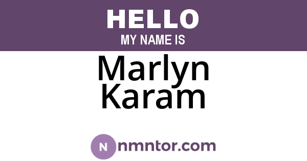 Marlyn Karam